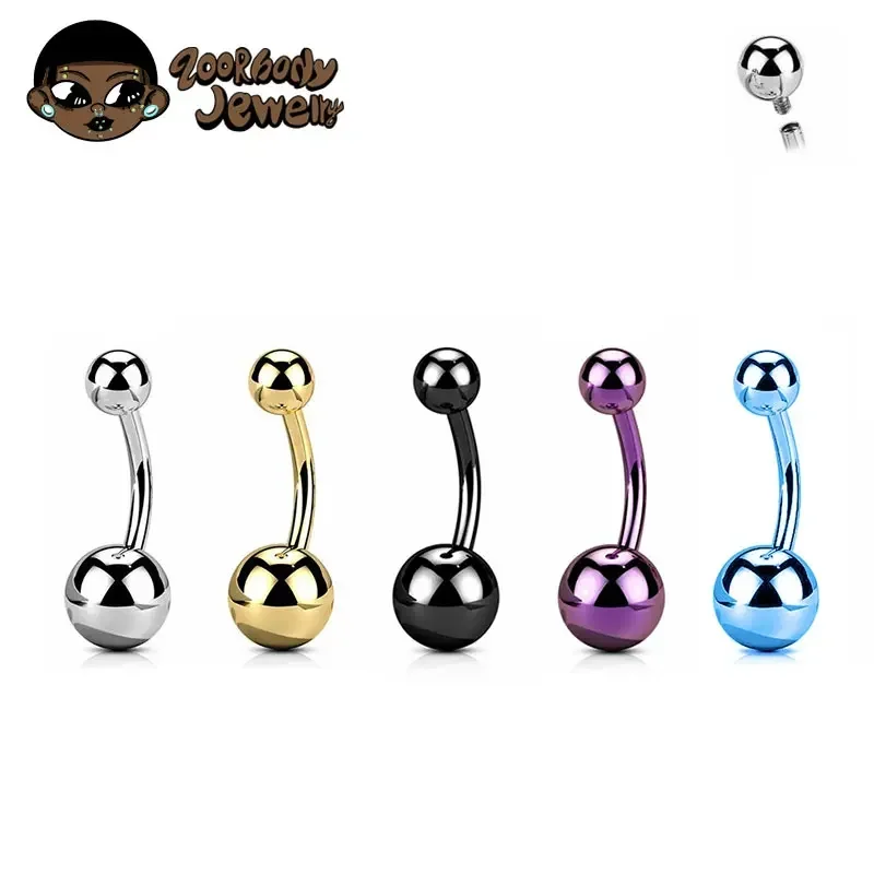 Body Jewelry Goth - Anel de umbigo perfurado de titânio