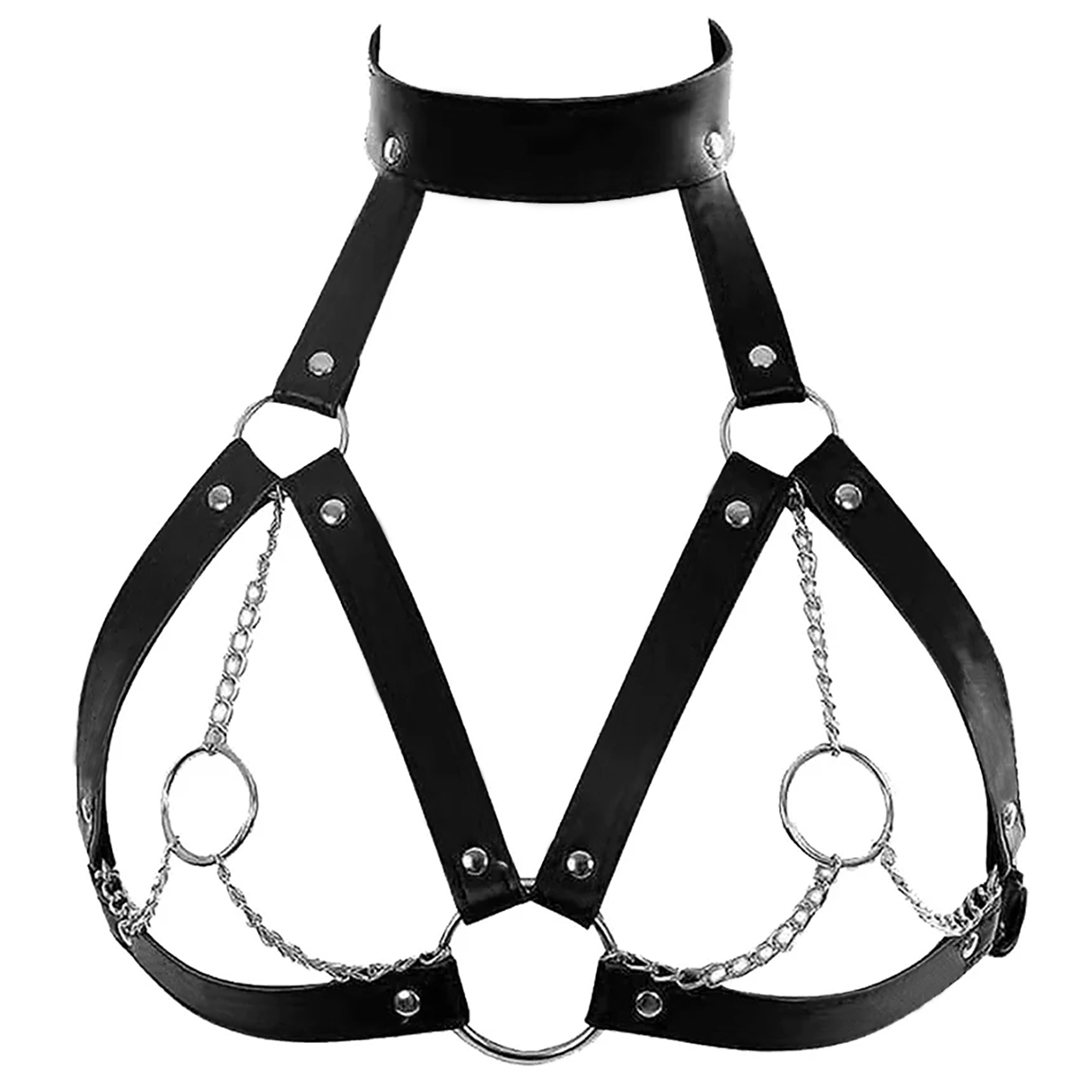 Body Jewelry Goth - Cinto de couro feminino cintura com