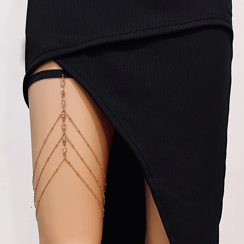Qualiti Body Jewelry - Moda verão boêmio coxa corrente simples