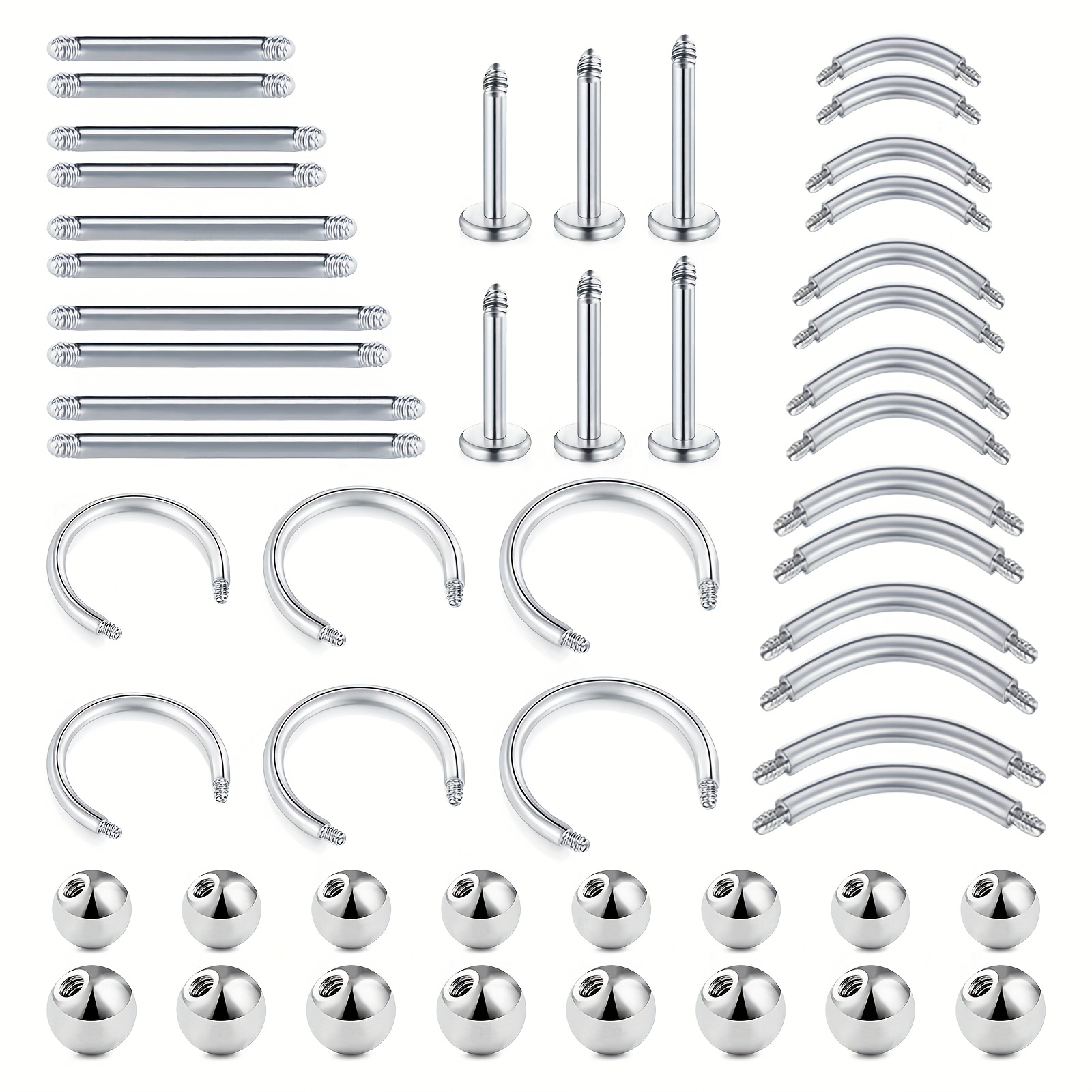 Body Jewelry Industrial - Hastes de aço inoxidável e Piercing
