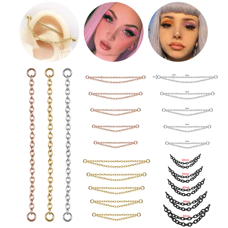 Body Jewelry Industrial - 1 peça corrente de nariz cor
