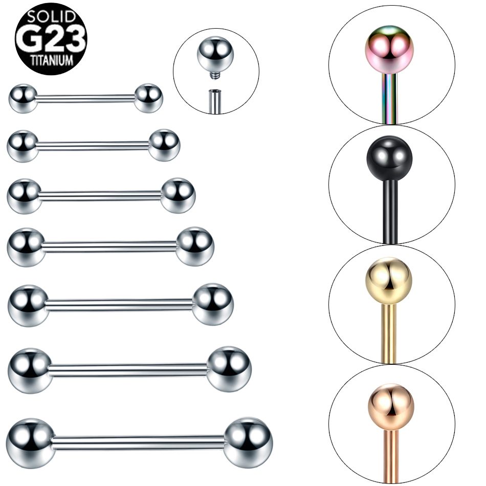 Body Jewelry Industrial - 10 pçs/lote g23 titânio língua piercing