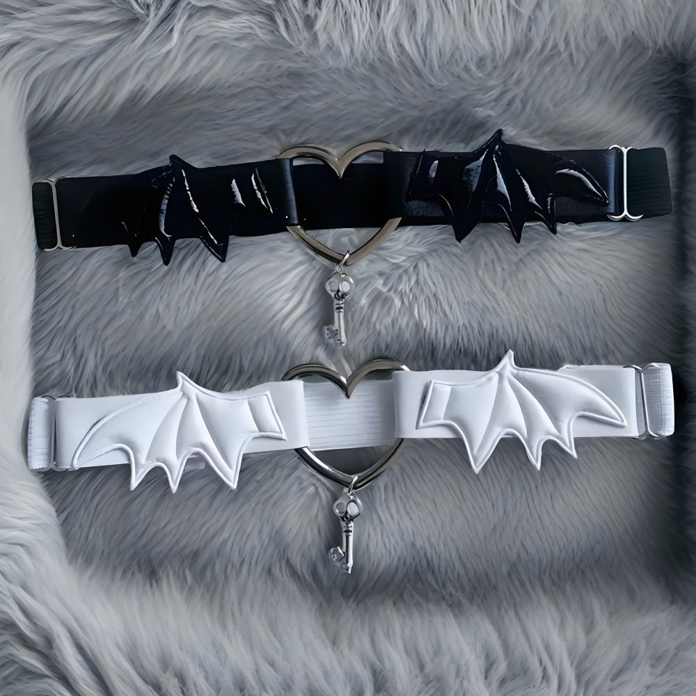 Body Jewelry Goth - Gótico harajuku preto coração asa perna