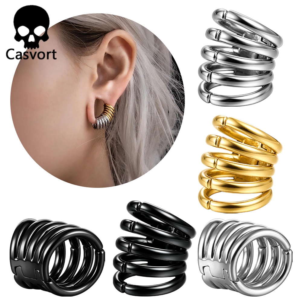 Casvort-Lobe Cuff Ear Gauges P - Body Jewelry Hot avaliação e preço