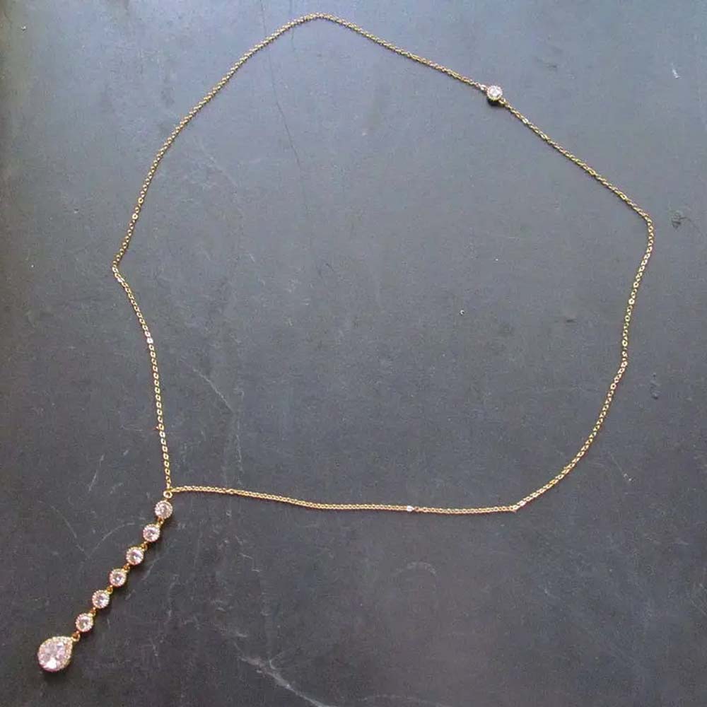 Stonefans-Colar de Corrente Tr - Body Jewelry Hot avaliação e preço