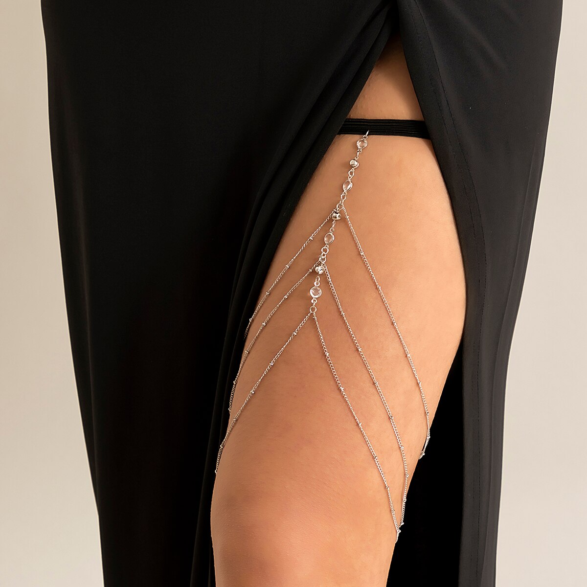 Boho elástico de cristal perna - Body Jewelry Goth avaliação e preço