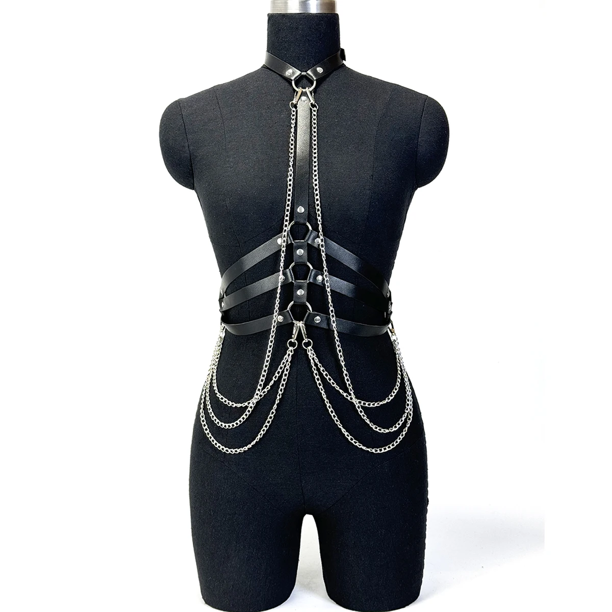 Mulheres cinto de couro do plu - Body Jewelry Goth avaliação e preço
