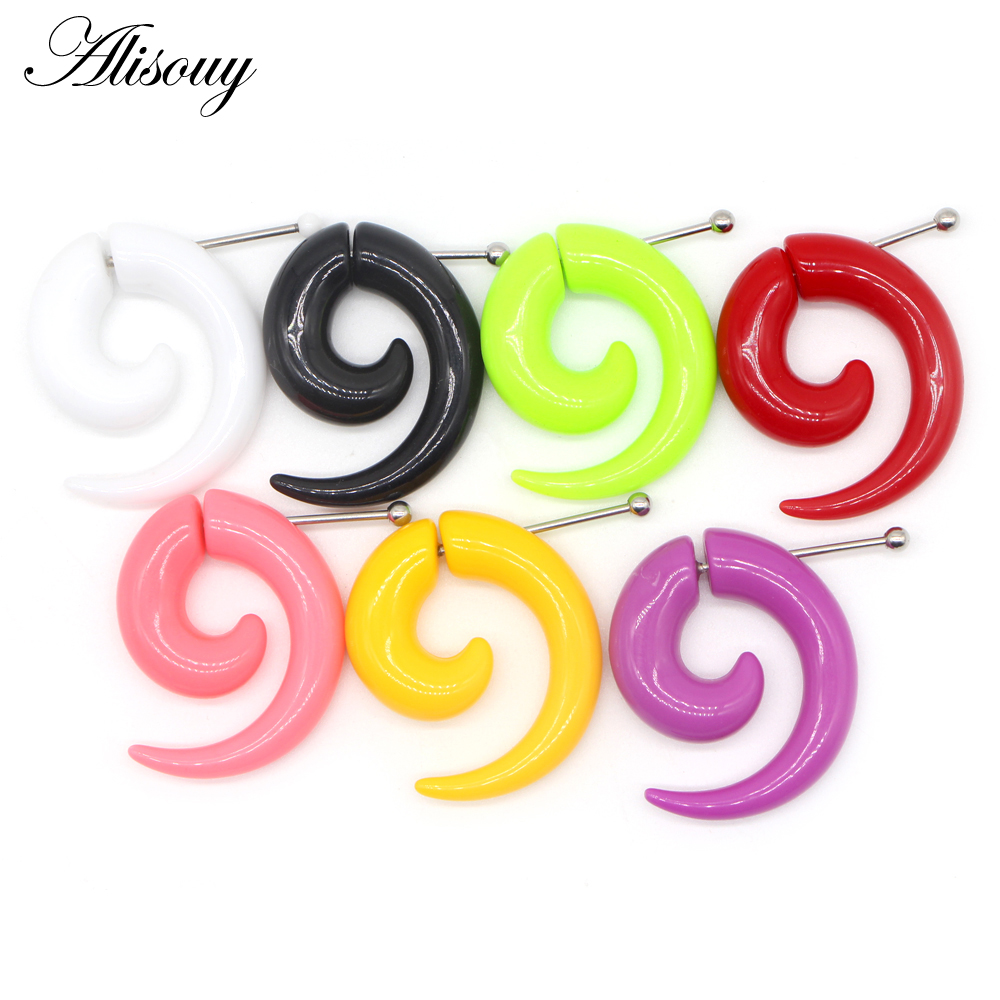2 Peças de Acrílico em Espiral - Body Jewelry Hot avaliação e preço