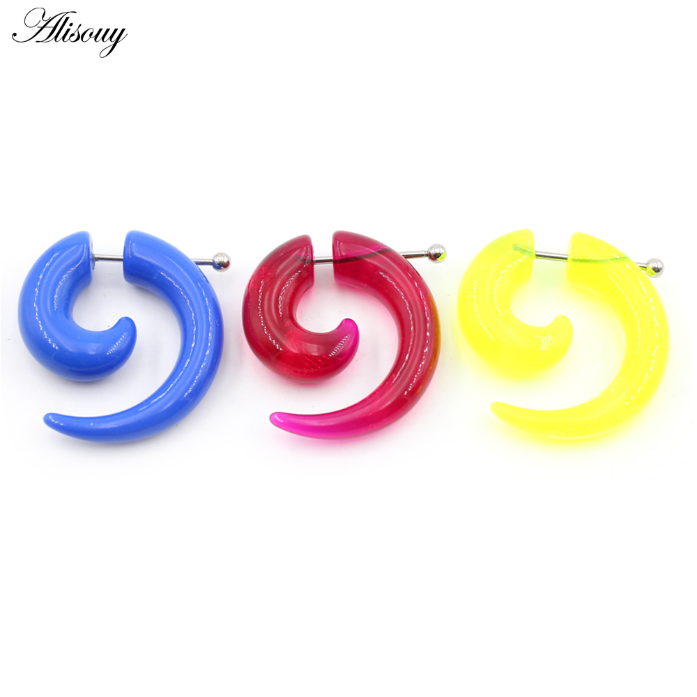 2 Peças de Acrílico em Espiral - Body Jewelry Hot avaliação e preço