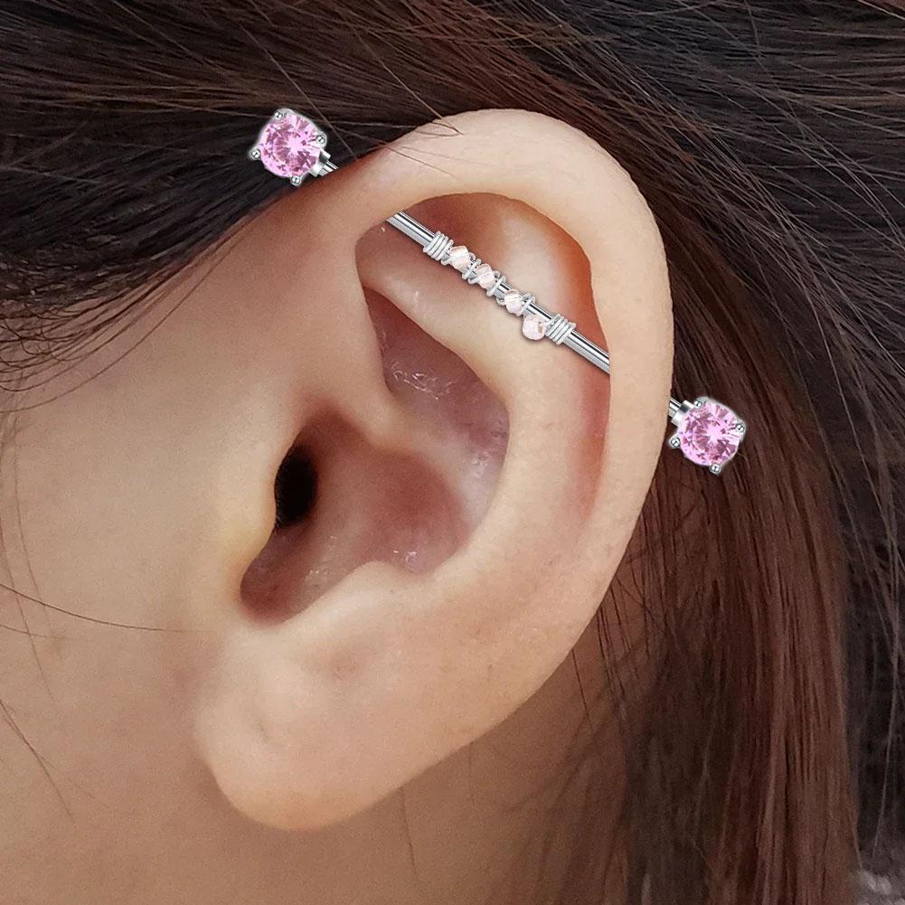 1pc / 6pcs 14G 38mm aço inoxid - Body Jewelry Industrial avaliação e preço