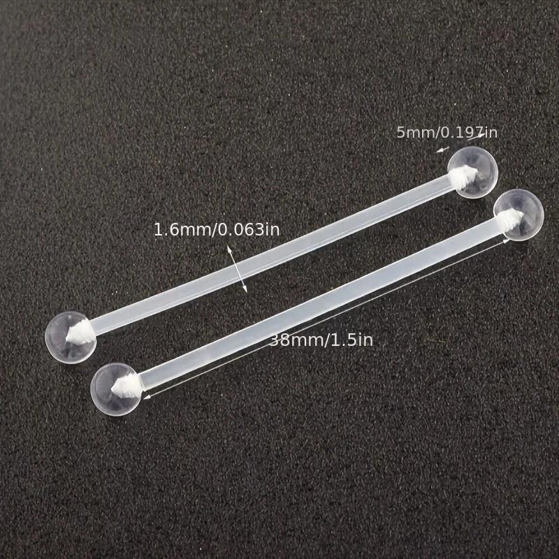 1pc / 6pcs 14G 38mm aço inoxid - Body Jewelry Industrial avaliação e preço