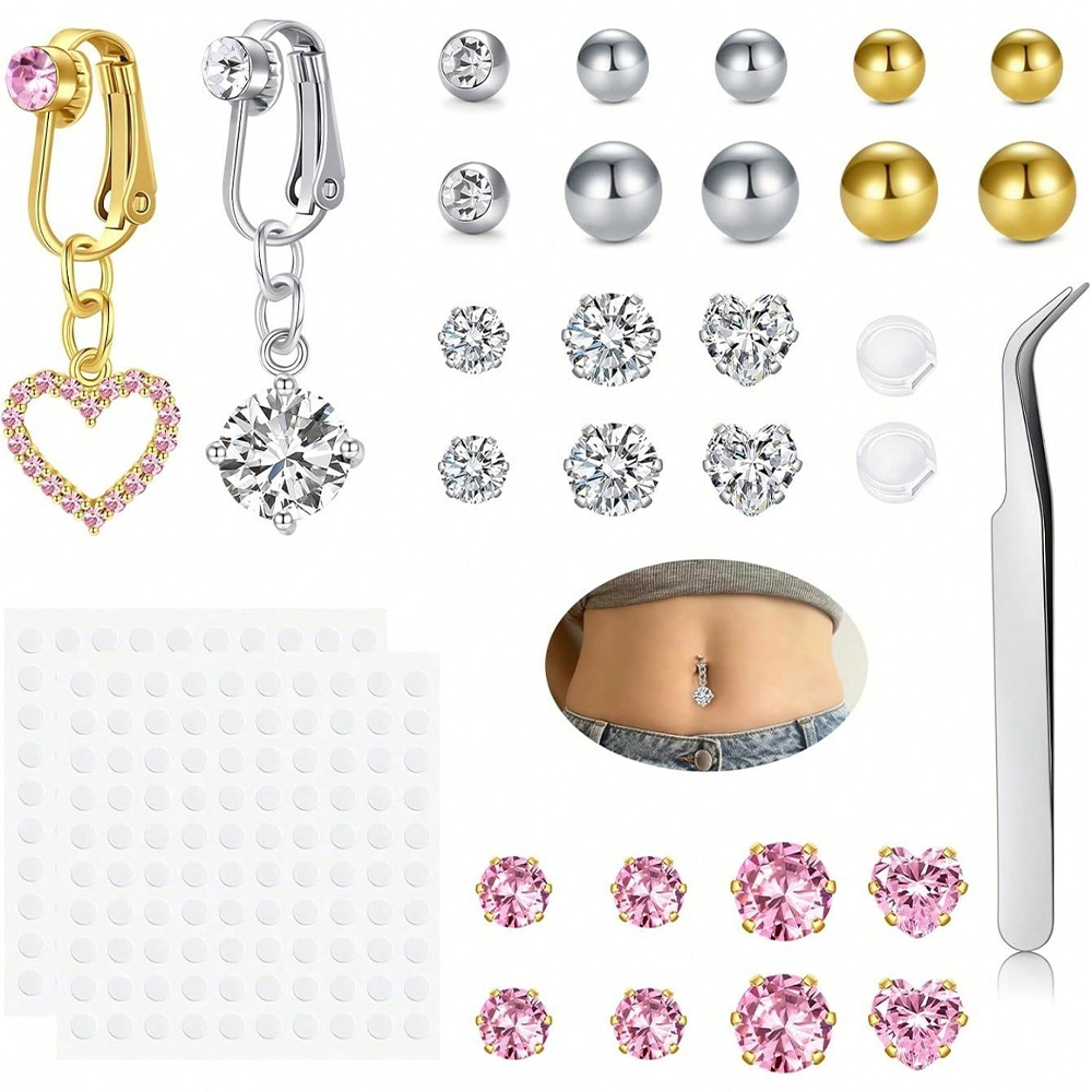 Piercing Falso Dourado para Um - Body Jewelry Rings avaliação e preço