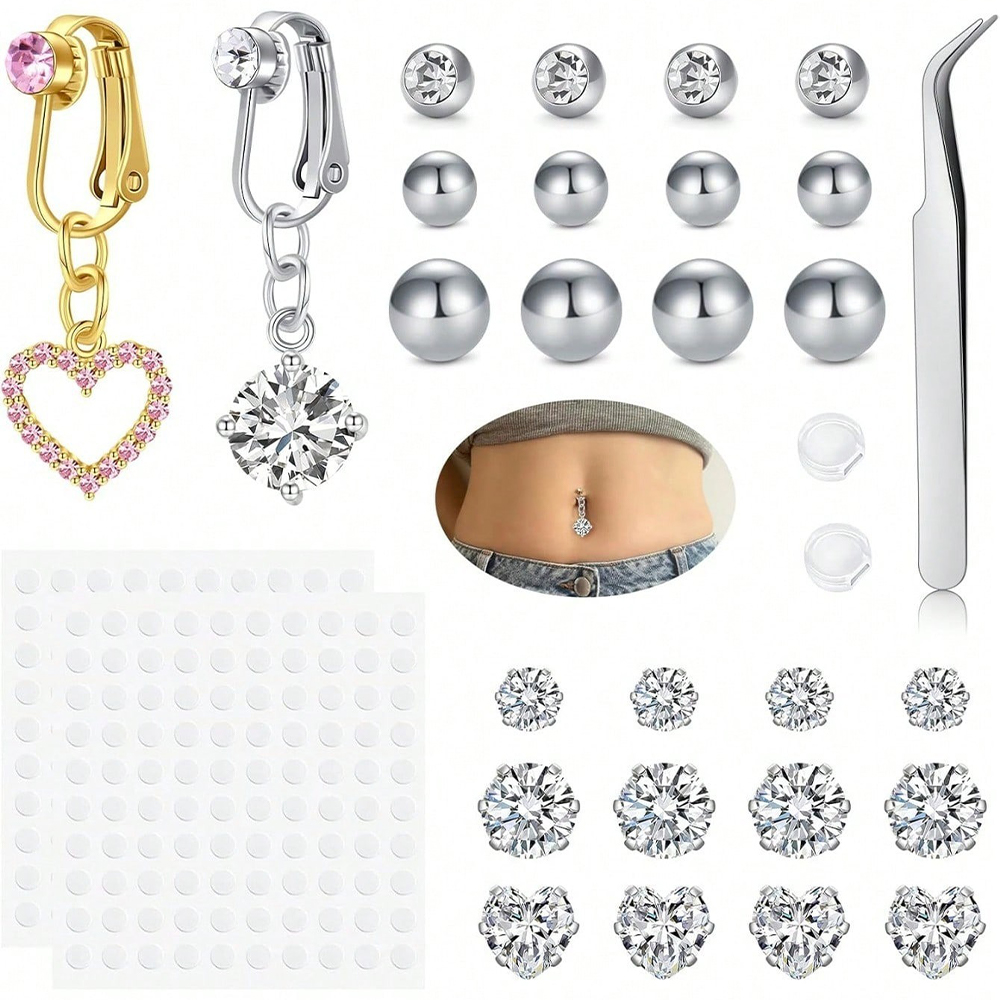 Piercing Falso Dourado para Um - Body Jewelry Rings avaliação e preço
