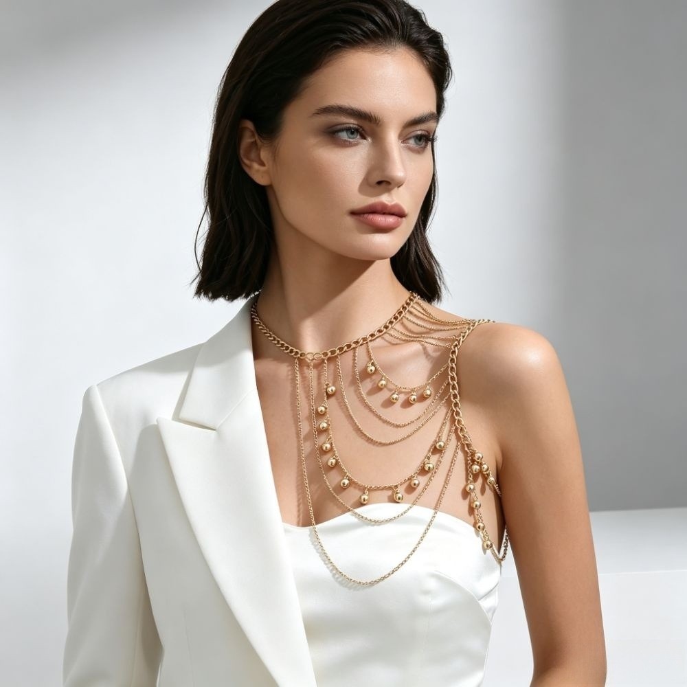Corrente de Ombro Feminina Mul - Body Jewelry Hot avaliação e preço